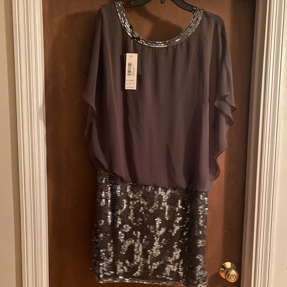 Chiffon overlay dress